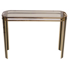 Brass Console Table Hollywood Regency Renato Zevi, 1970s