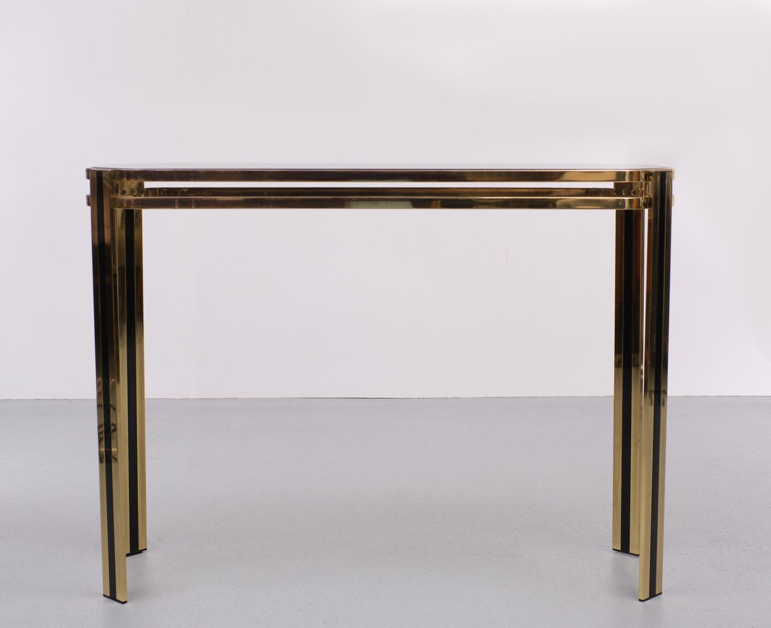 Brass Console Table Hollywood Regency Renato Zevi, 1970s For Sale at 1stDibs