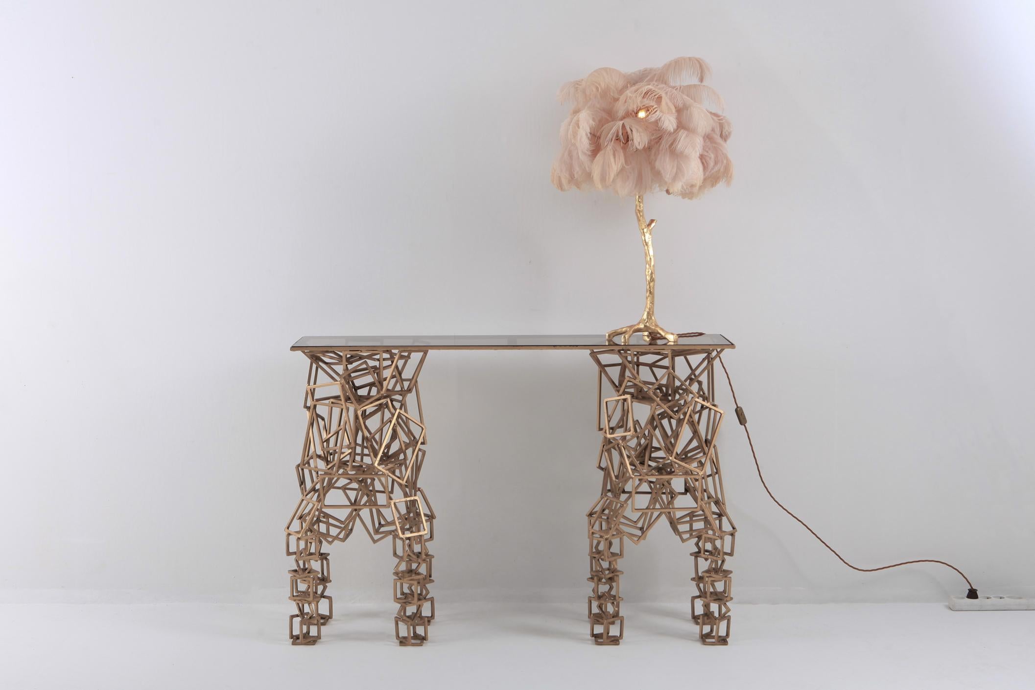Brass Console Table in the Style of Antony Gormley For Sale 4