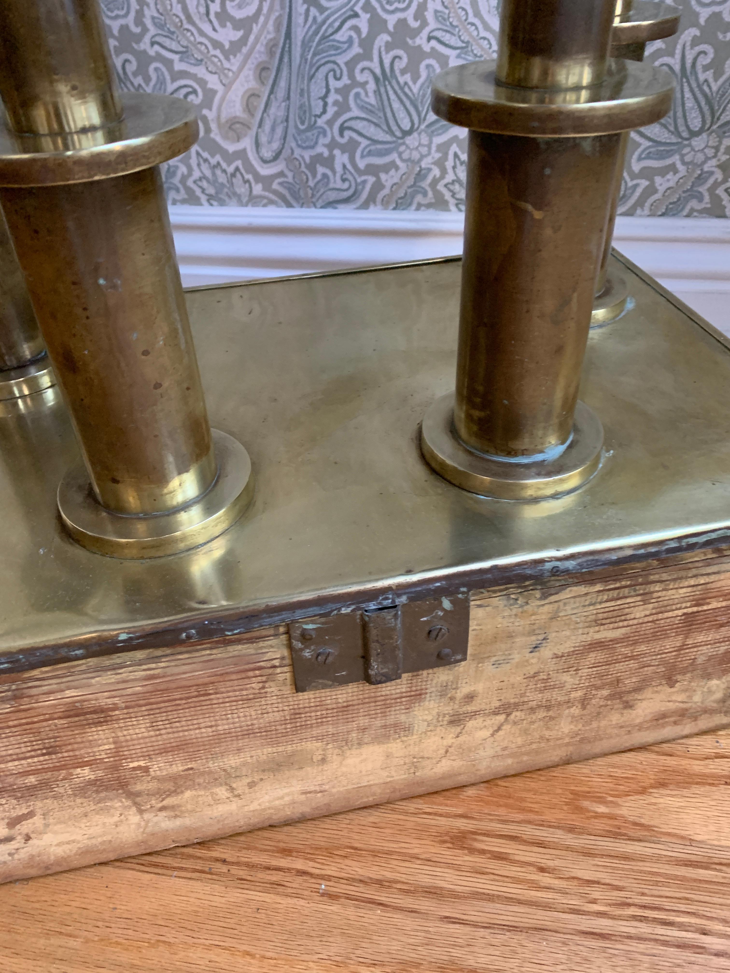 Brass Console Table with Marble Top In Good Condition In Los Angeles, CA