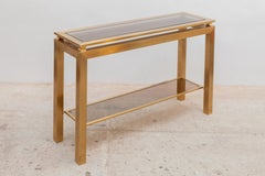 Konsolentische aus Messing, zwei Stück, entworfen von Guy Lefevre, 1970er Jahre
