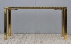 Brass Console with Swan Motif Attributed to Mastercraft