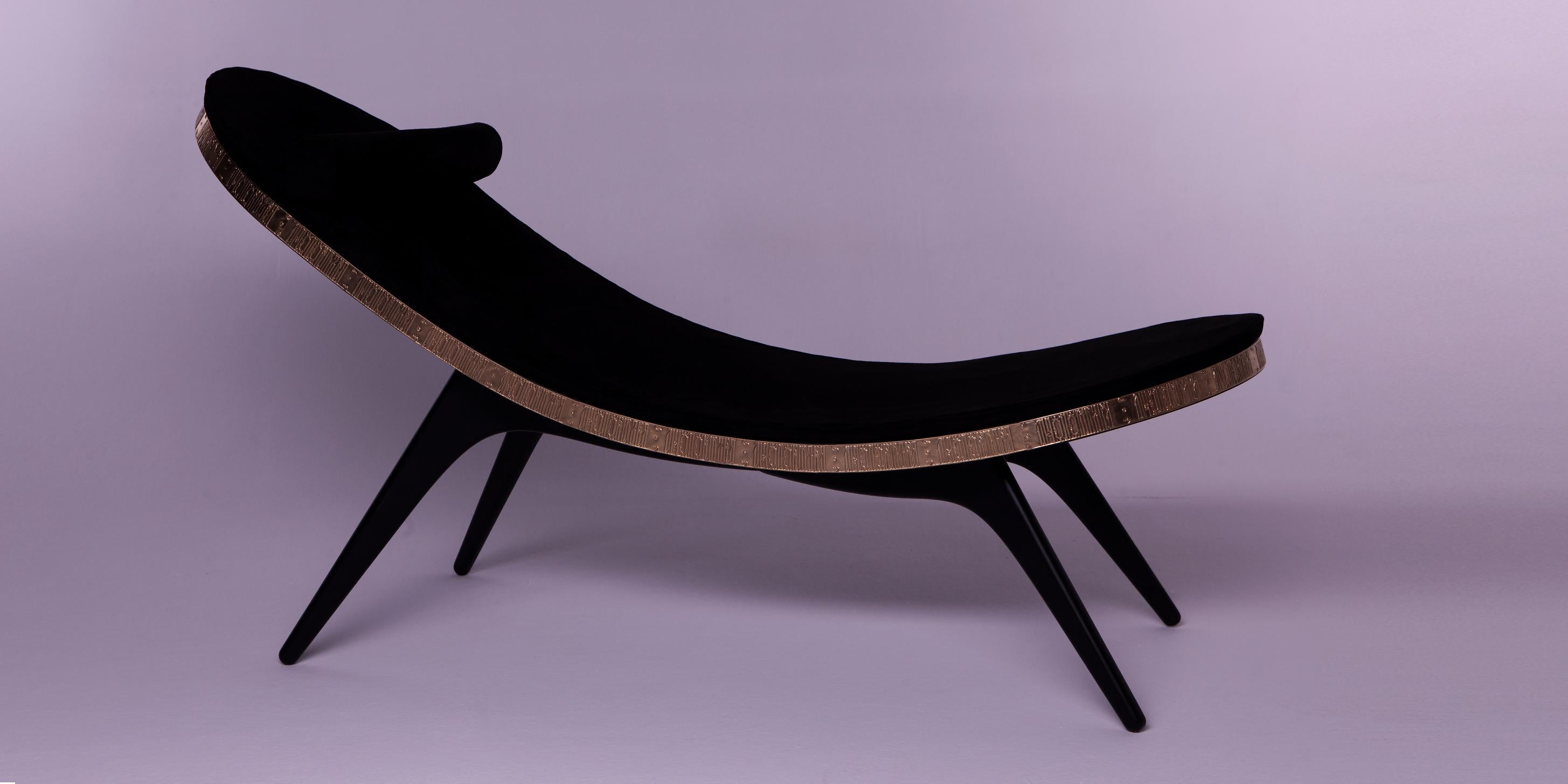 Modern Brass Contemporary Lounge Chair Signed by Semen Lavdansky and Ivan Basov