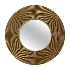 Brass Convex Starburst Mirror by Barbara Barry