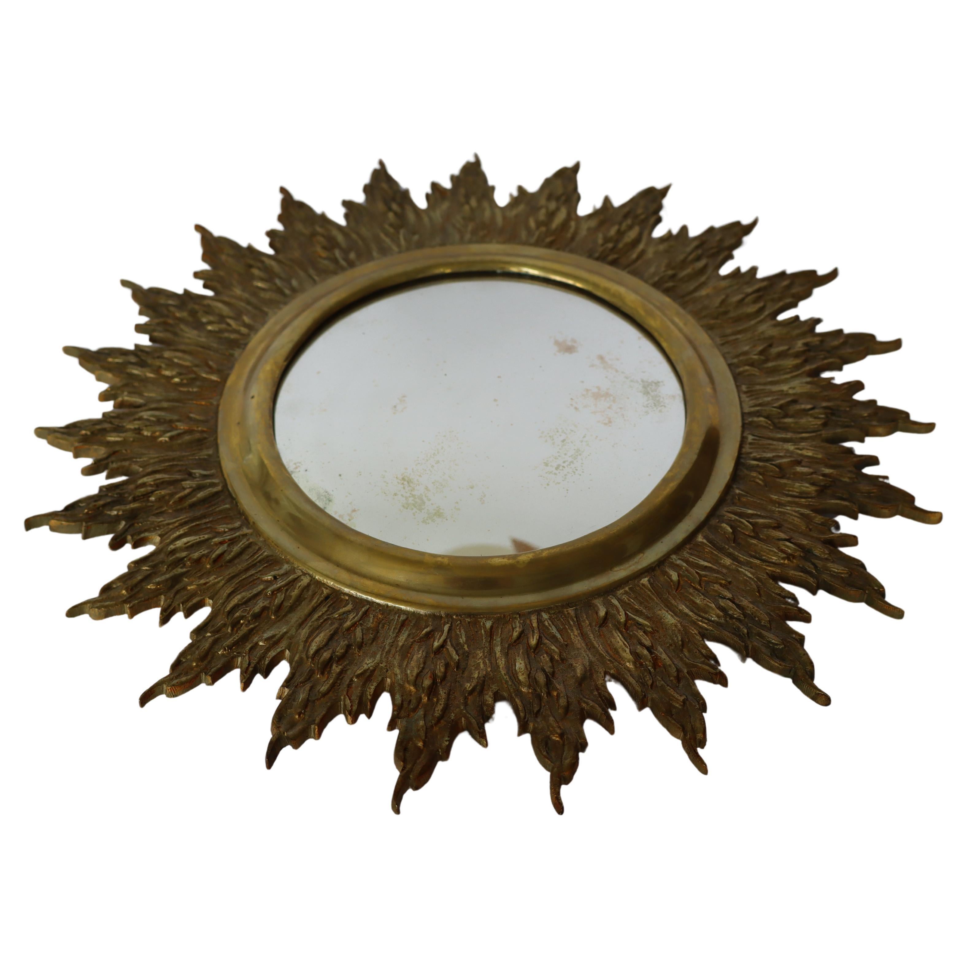 Konvexer Sonnenschliffspiegel aus Messing