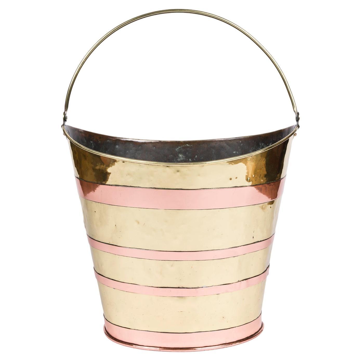 Brass & copper Dutch Oyster bucket