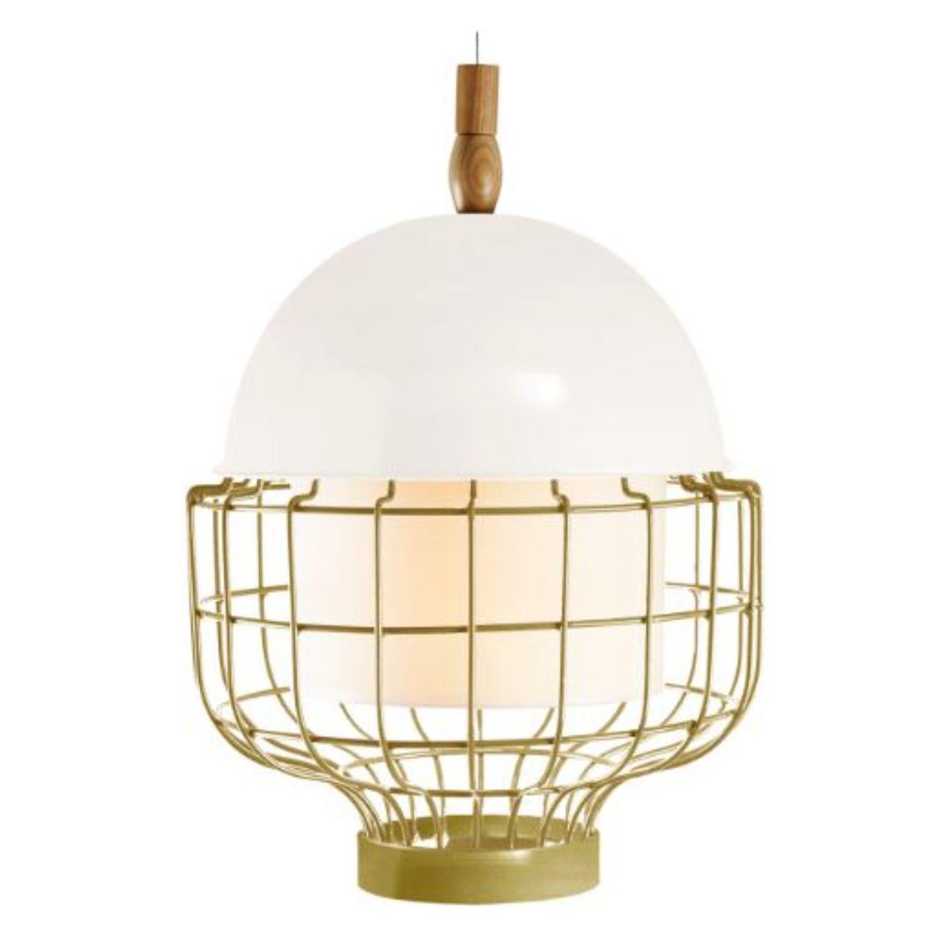 Brass Copper Magnolia III Suspension Lamp with Brass Ring by Dooq For Sale 4