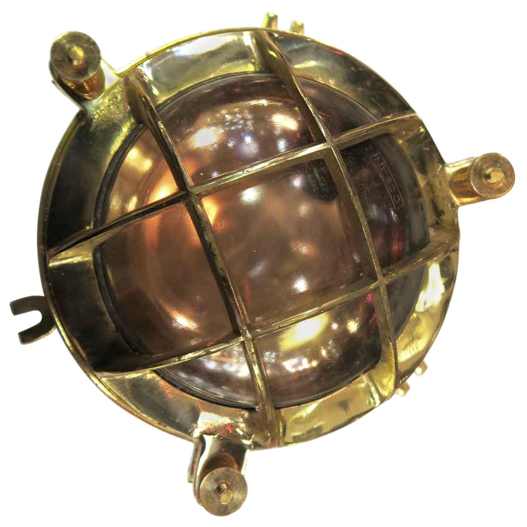 Brass Nautical Ship Porthole Light Sconce Quantity Available