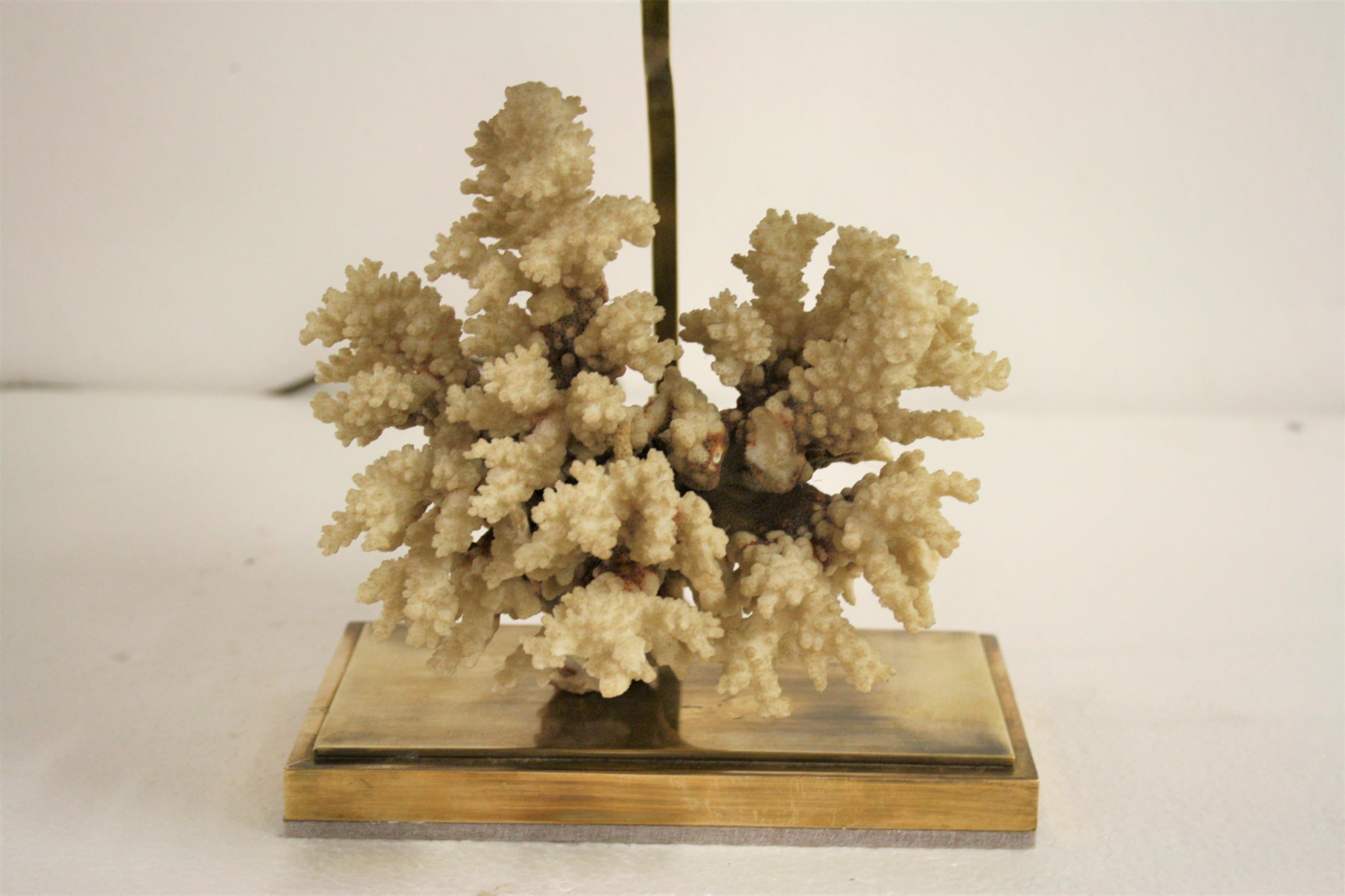 Brass Coral Table Lamp, 1970s 7