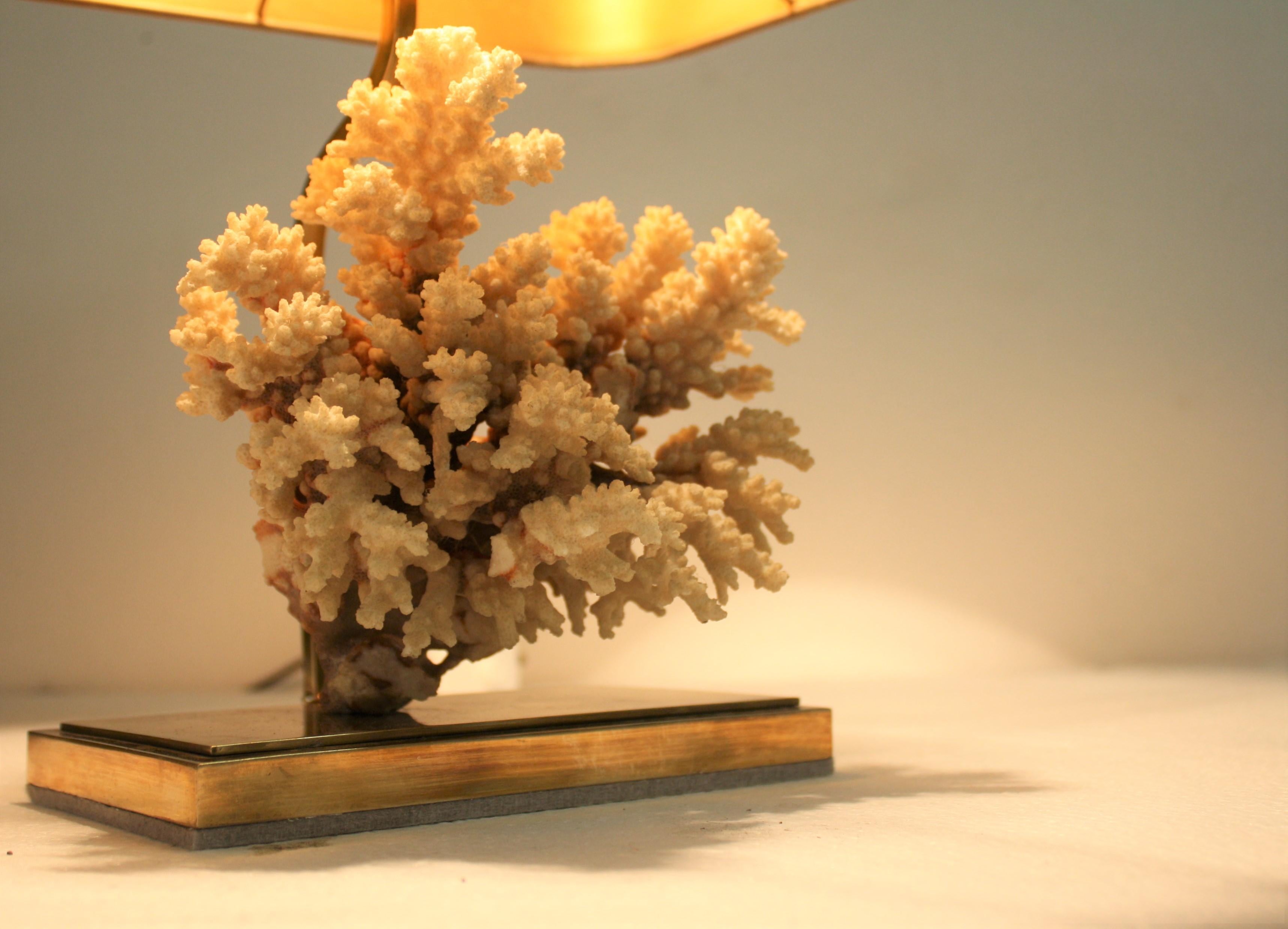 Late 20th Century Brass Coral Table Lamp, 1970s