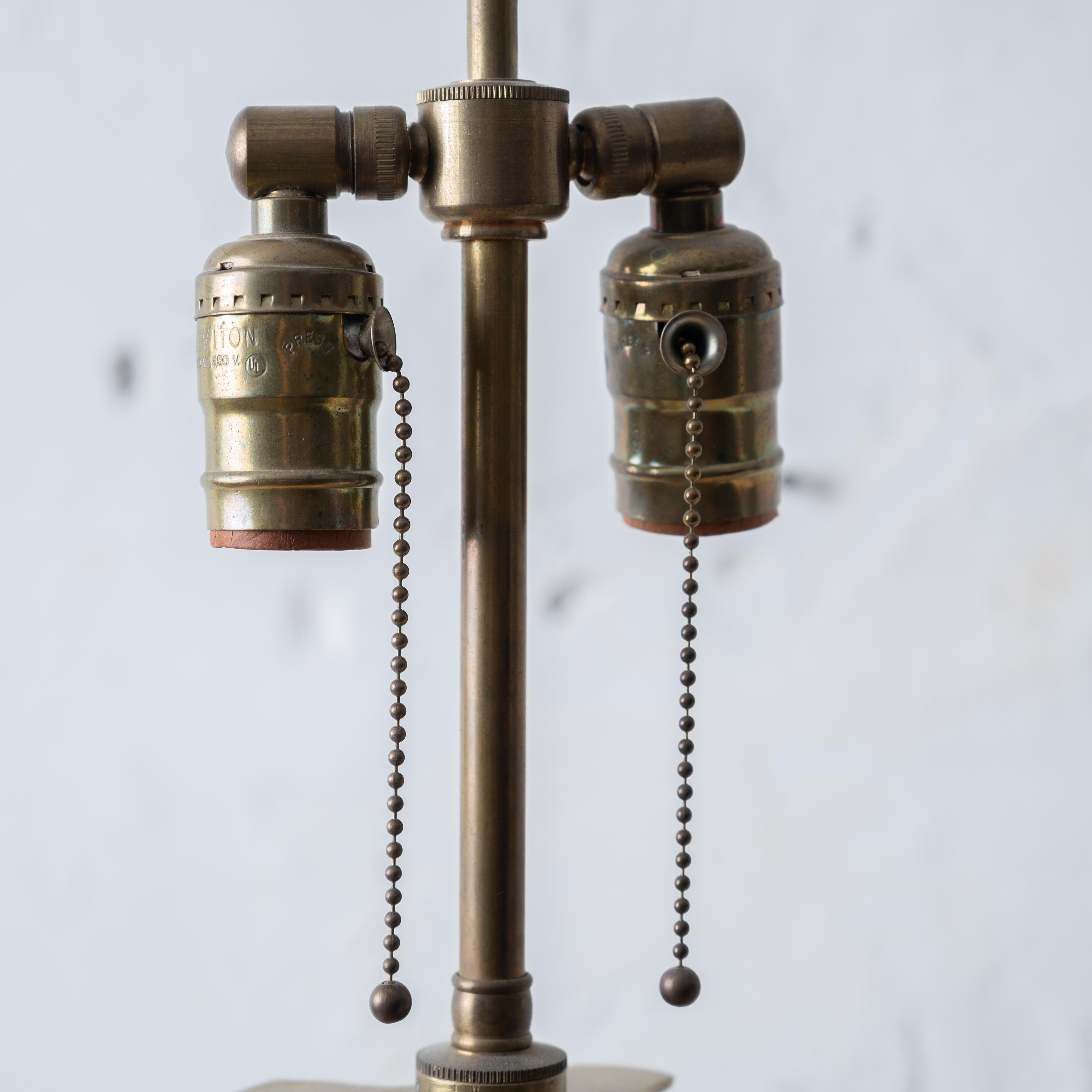 Brass Corinthian Column Lamp, 19th Century For Sale 4