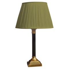 Brass corinthian column table lamp