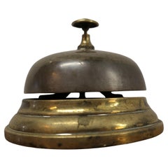 Used  Brass Counter Top Courtesy Bell, Reception Desk Bell  Made in Solid Brass 