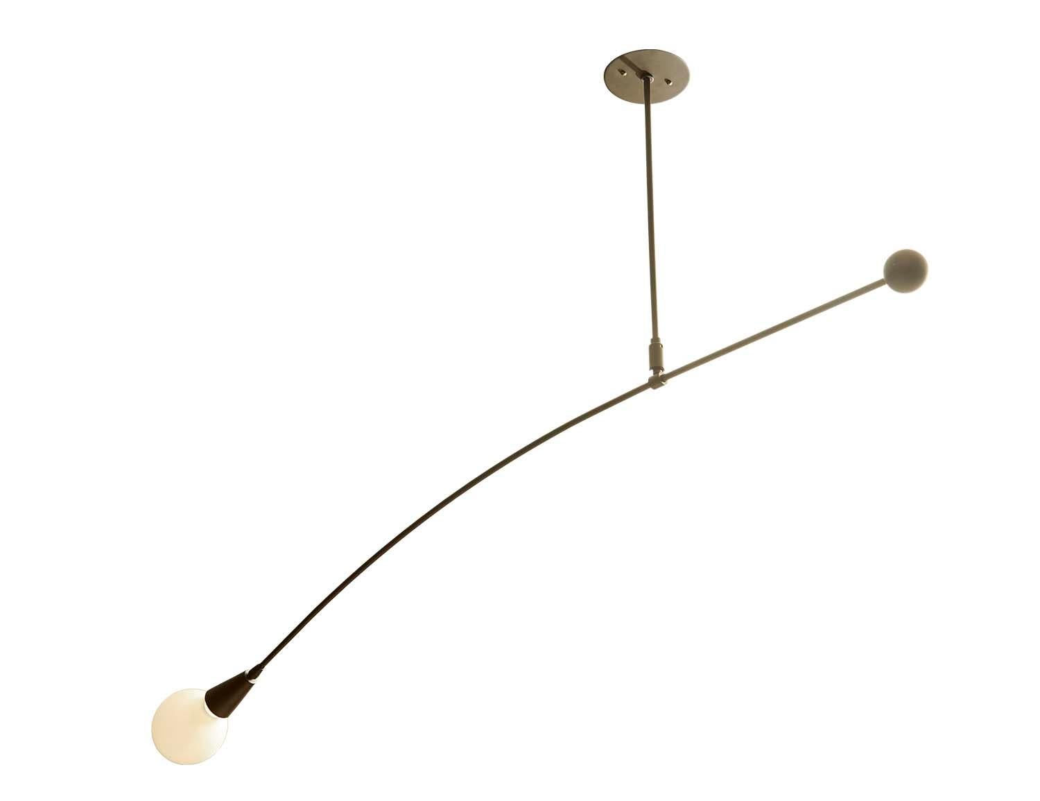 Mid-Century Modern Brass Counterbalance Chandelier by Lawson-Fenning For Sale