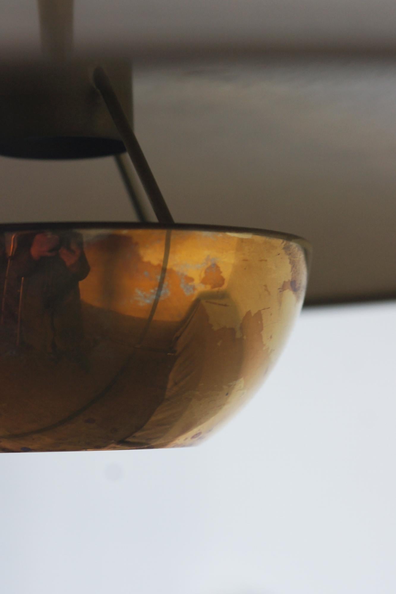 Brass Counterbalance Pendant Lamp by Florian Schulz 2