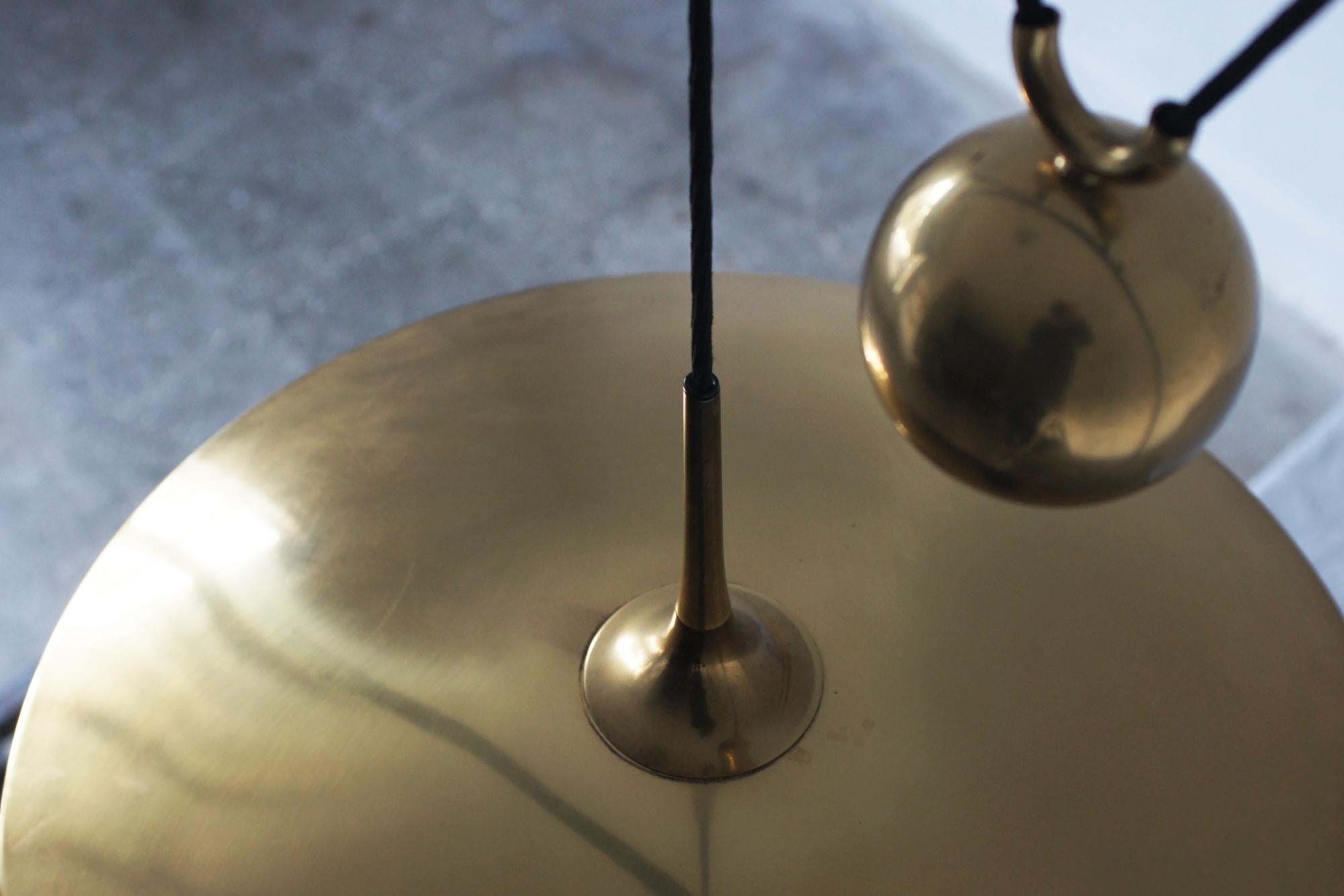 Brass Counterbalance Pendant Lamp by Florian Schulz 3