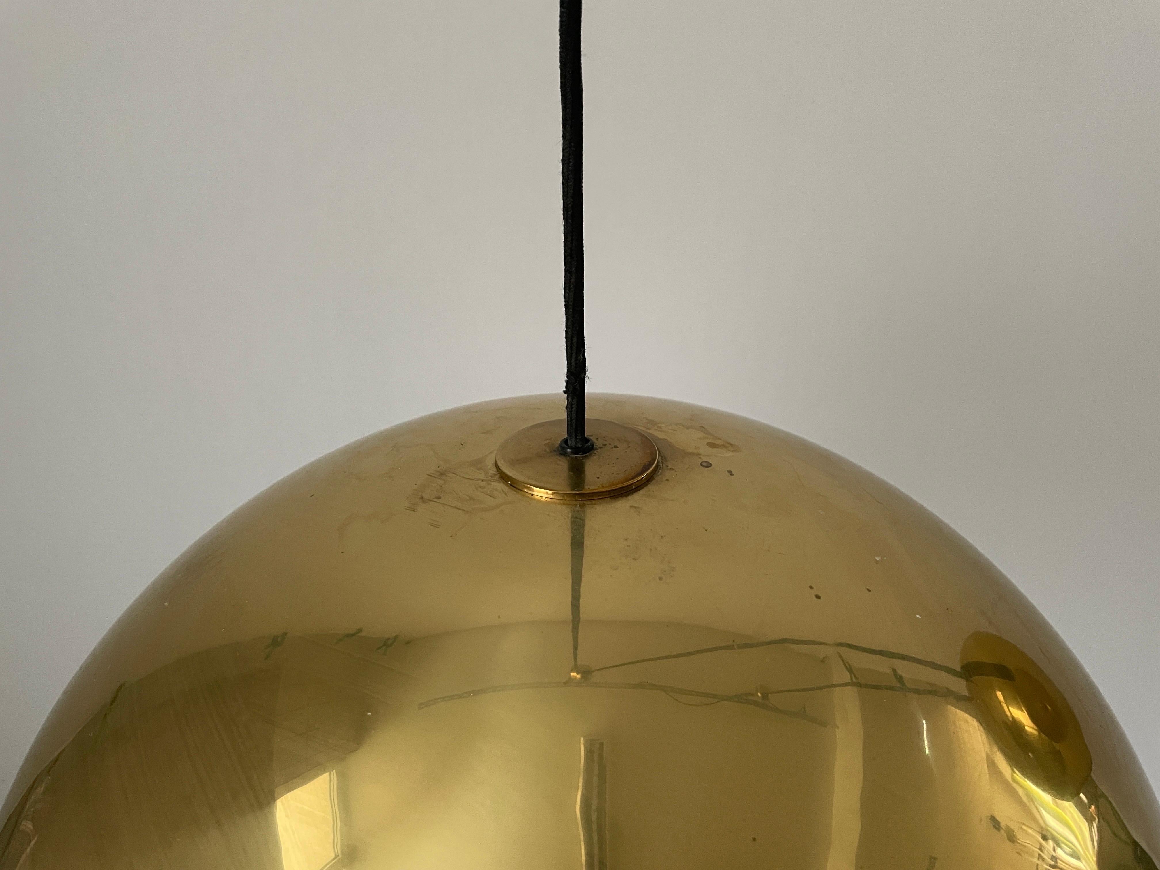 Ottone Lampada a sospensione a contrappeso in ottone di Florian Schulz, anni '70, Germania in vendita