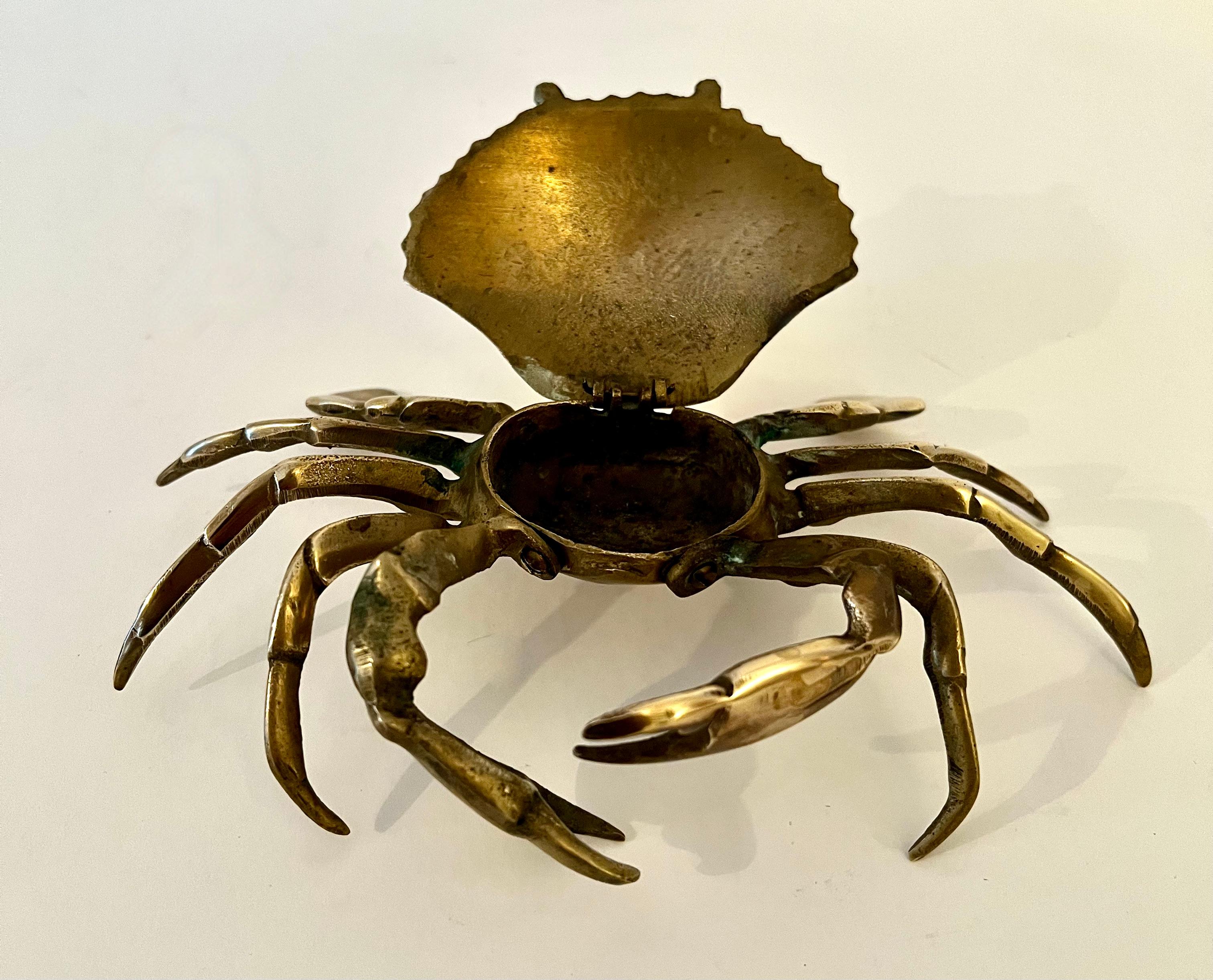 Brass Crab Ashtray or 420 Holder For Sale 1