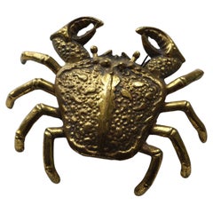 Antique Brass Crab Shaped Decorative Object and Ashtray 