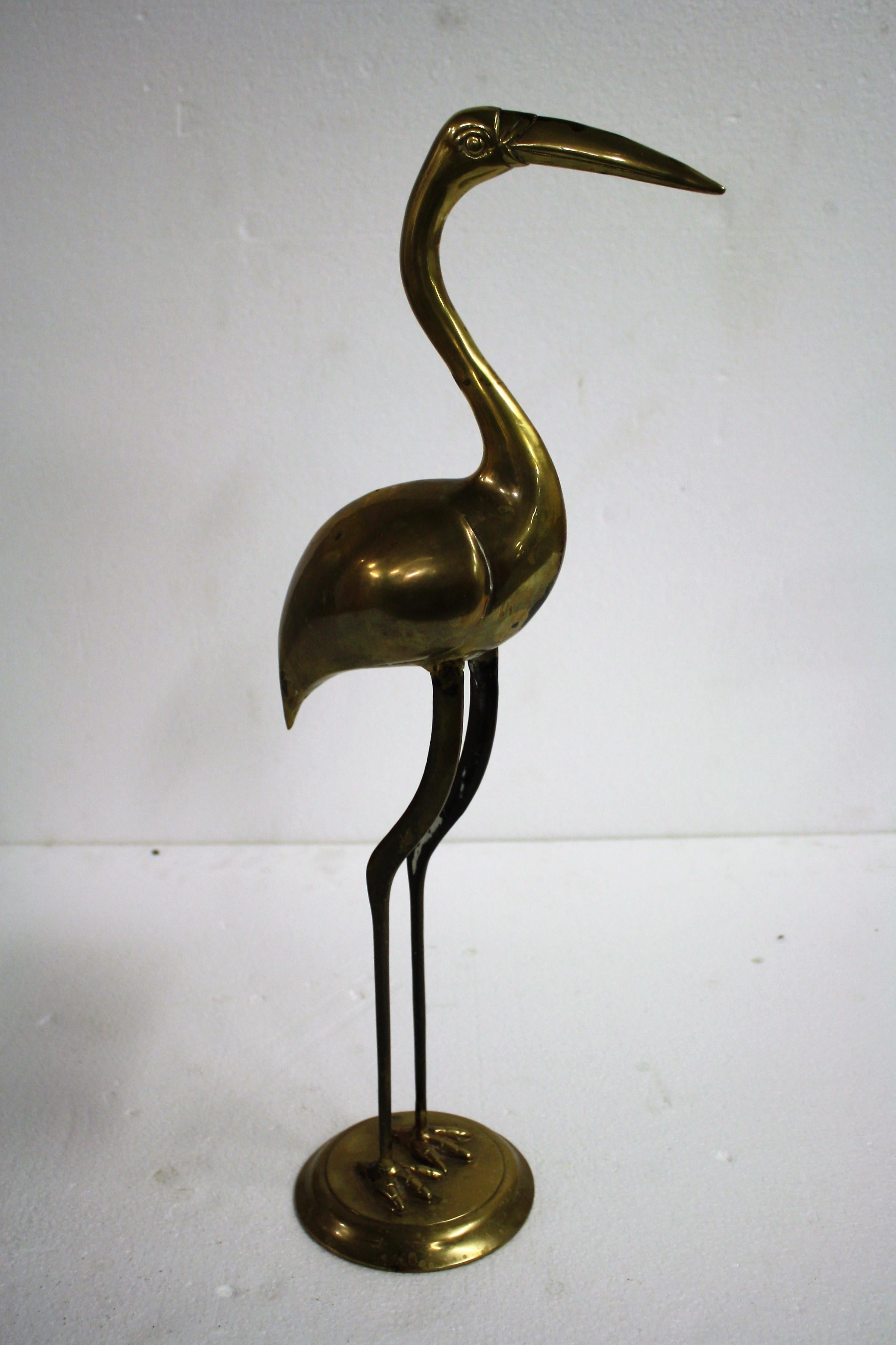 Brass Crane Bird, 1970s 1