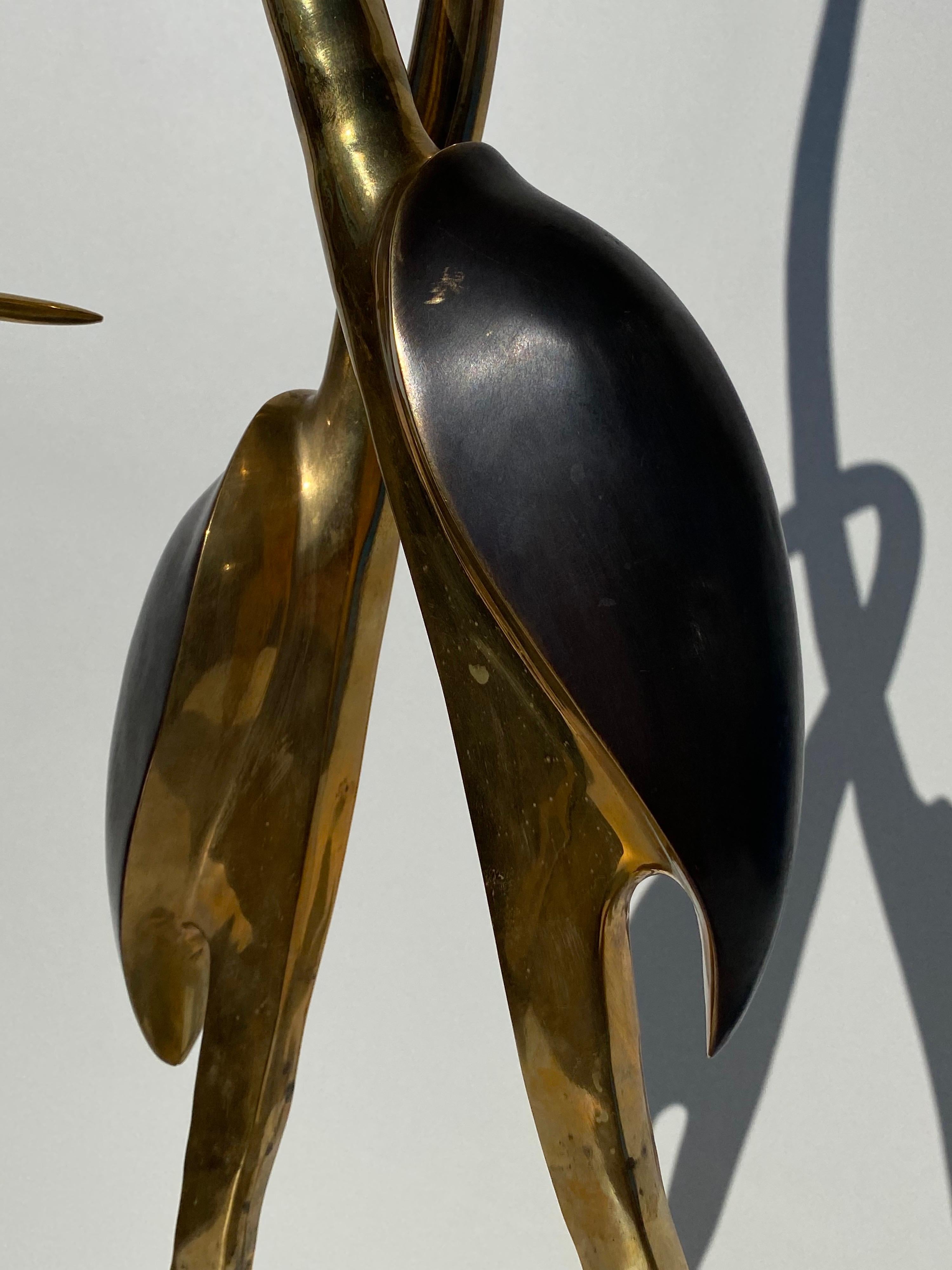 Brass Cranes Sculpture by Boris Lovet-Lorski 2
