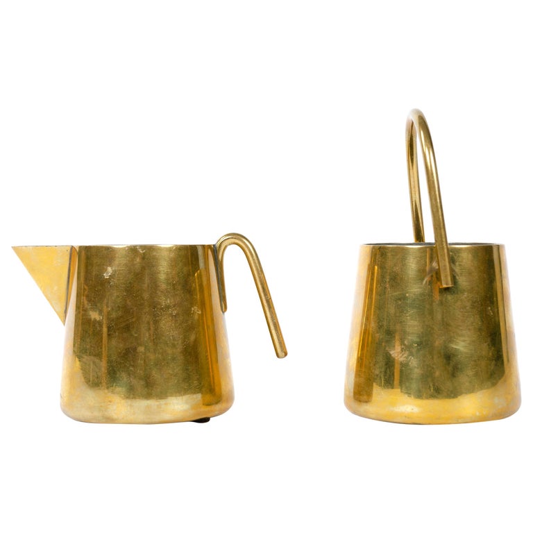 Brass Cream and Sugar Set by Carl Auböck For Sale at 1stDibs