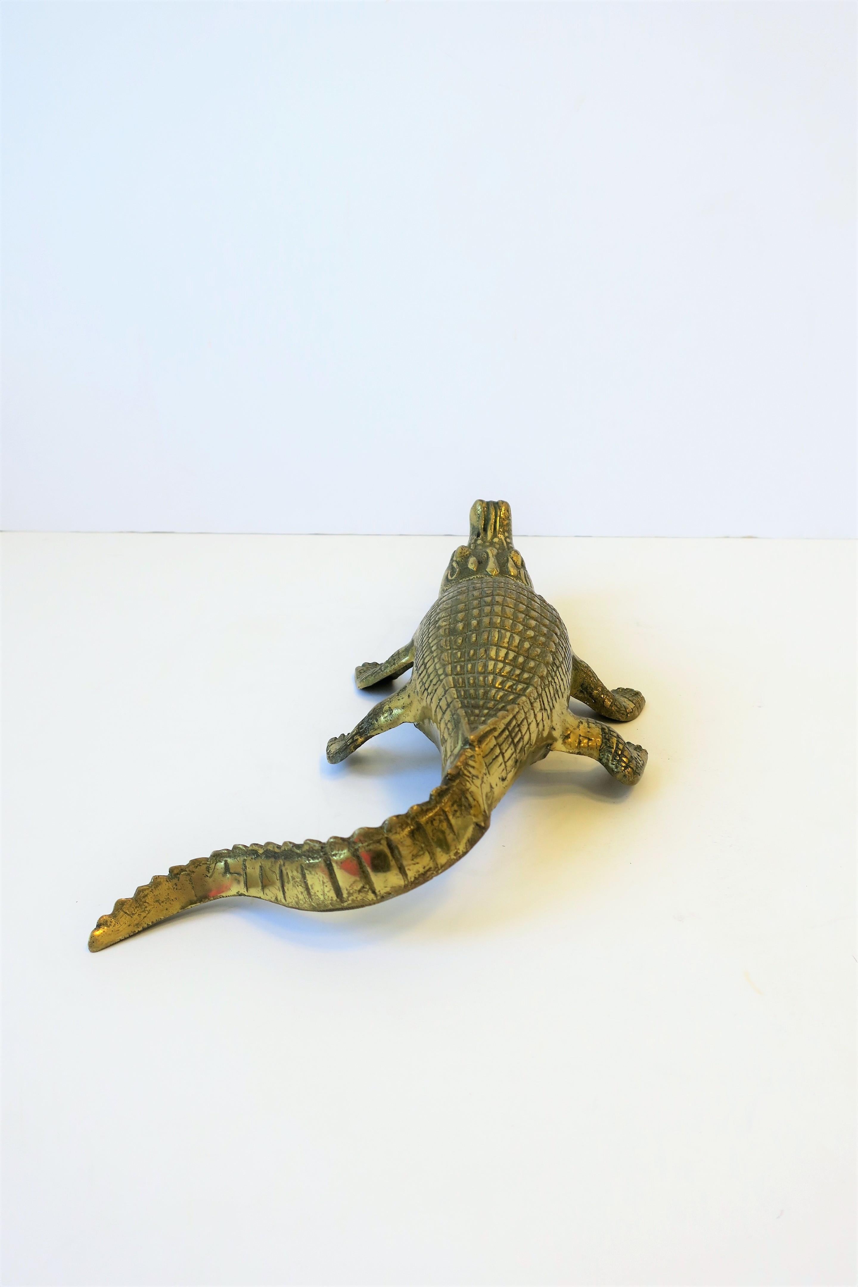 Brass Crocodile or Alligator Sculpture 1