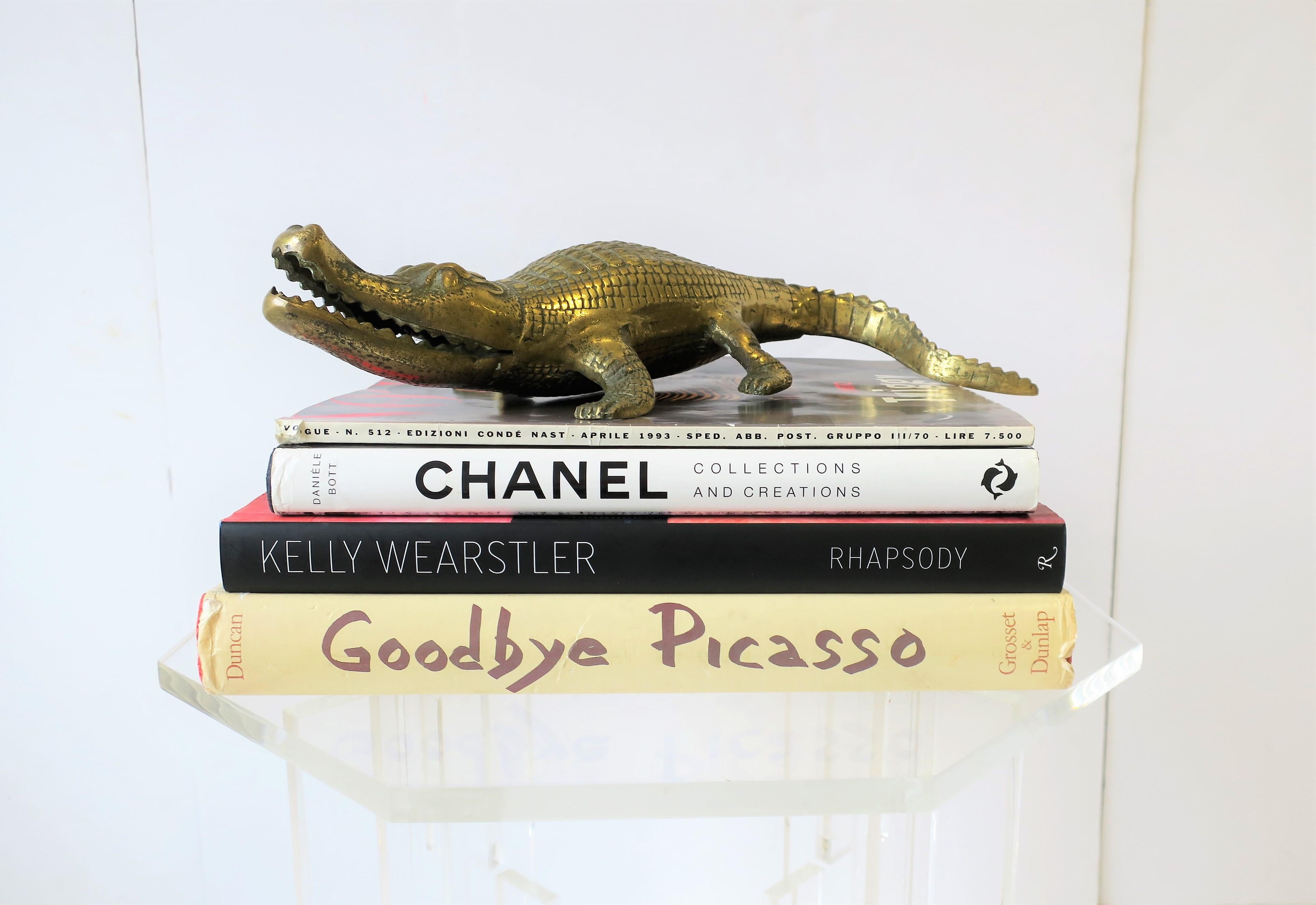 Brass Crocodile or Alligator Sculpture 3