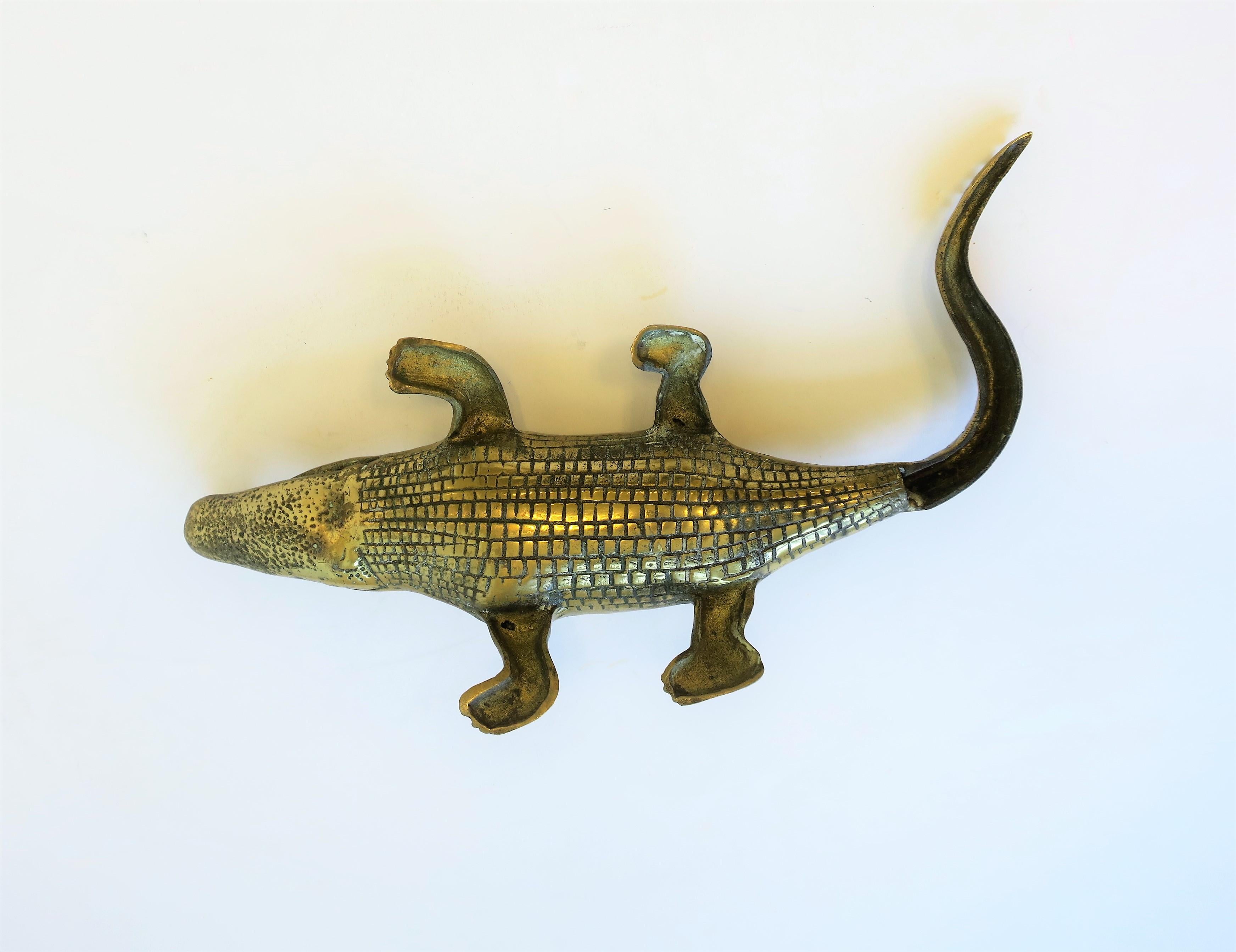 Brass Crocodile or Alligator Sculpture 4