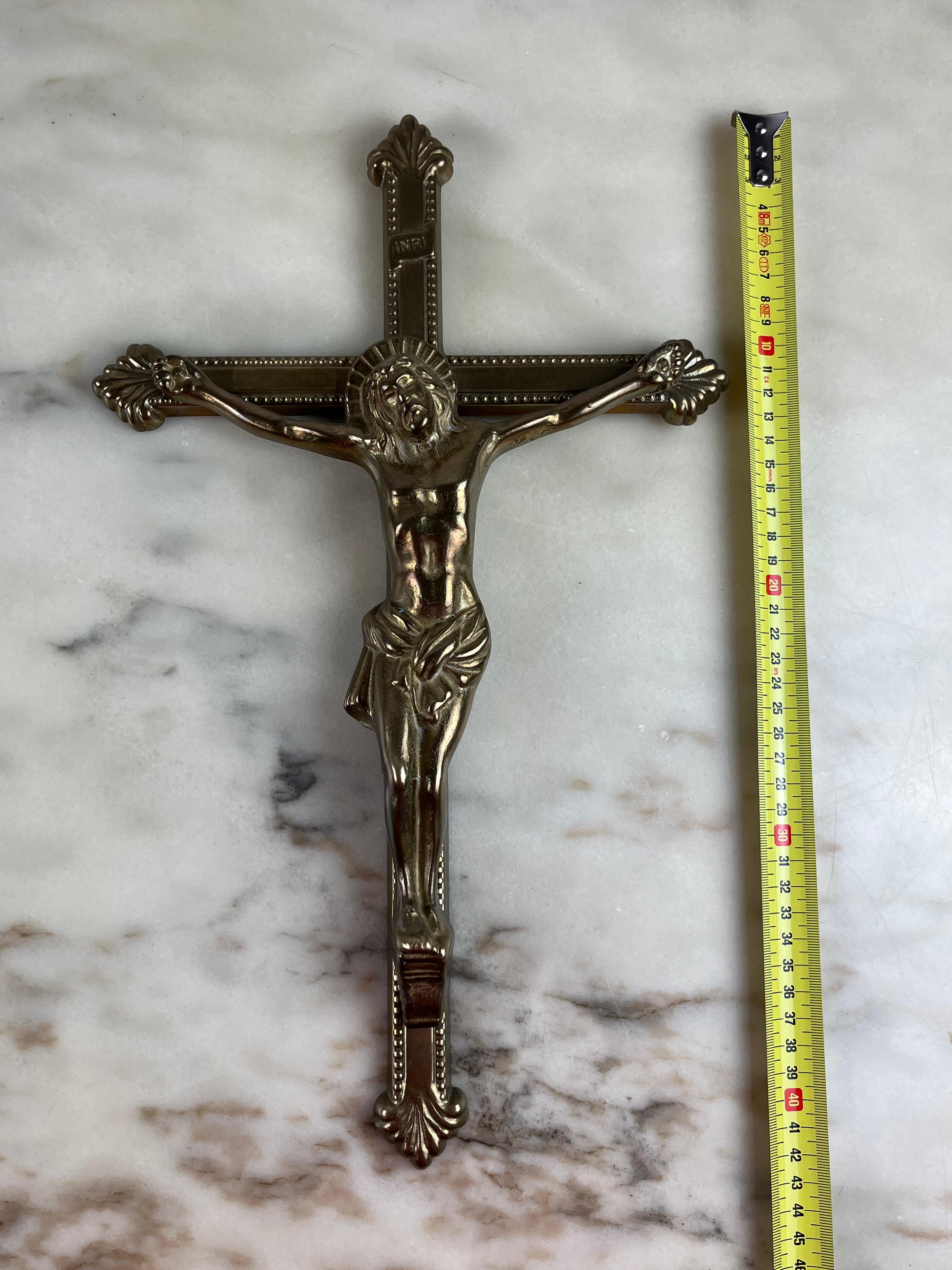 Other Brass Crucifix, Italy, 1960s For Sale
