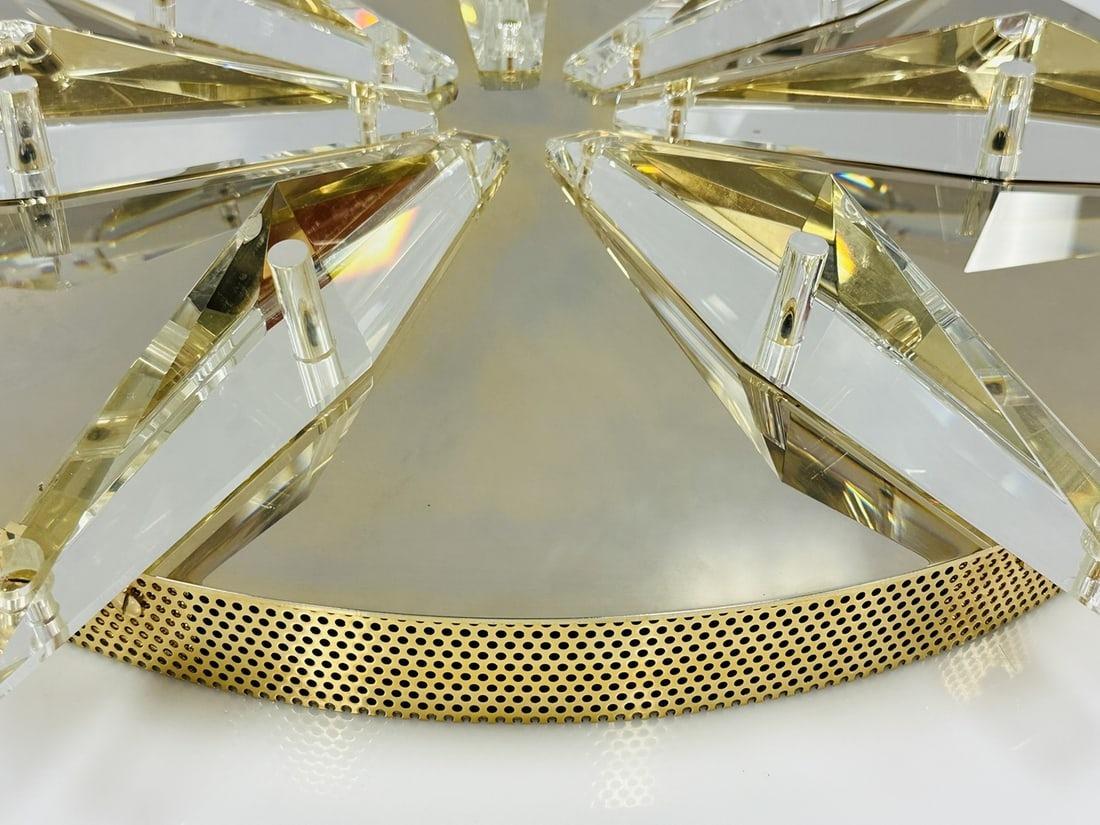 Lampada da soffitto/parete in ottone e cristallo Made in Italy in vendita 2