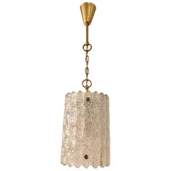 Brass and Crystal Pendant Lamp by Carl Fagerlund