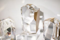 Asymmetrical Tall Crystal - Brass Vase – Modern Luxury Vase for Living Room