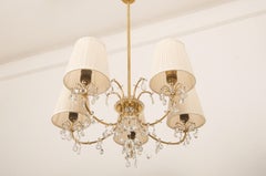 Brass Crystal "Tyrolean" Chandelier by J.L Lobmeyr