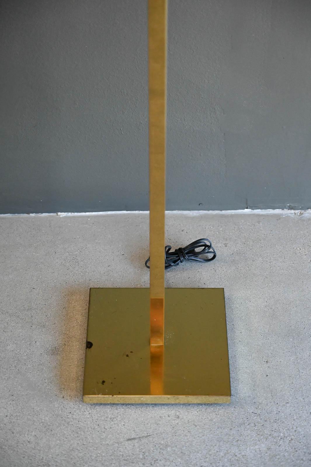 Brass Cubist Floor Lamp by Robert Sonneman for Koch & Lowy, ca. 1970 6
