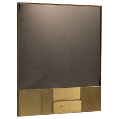 Brass Cubist Mirror, England 1950