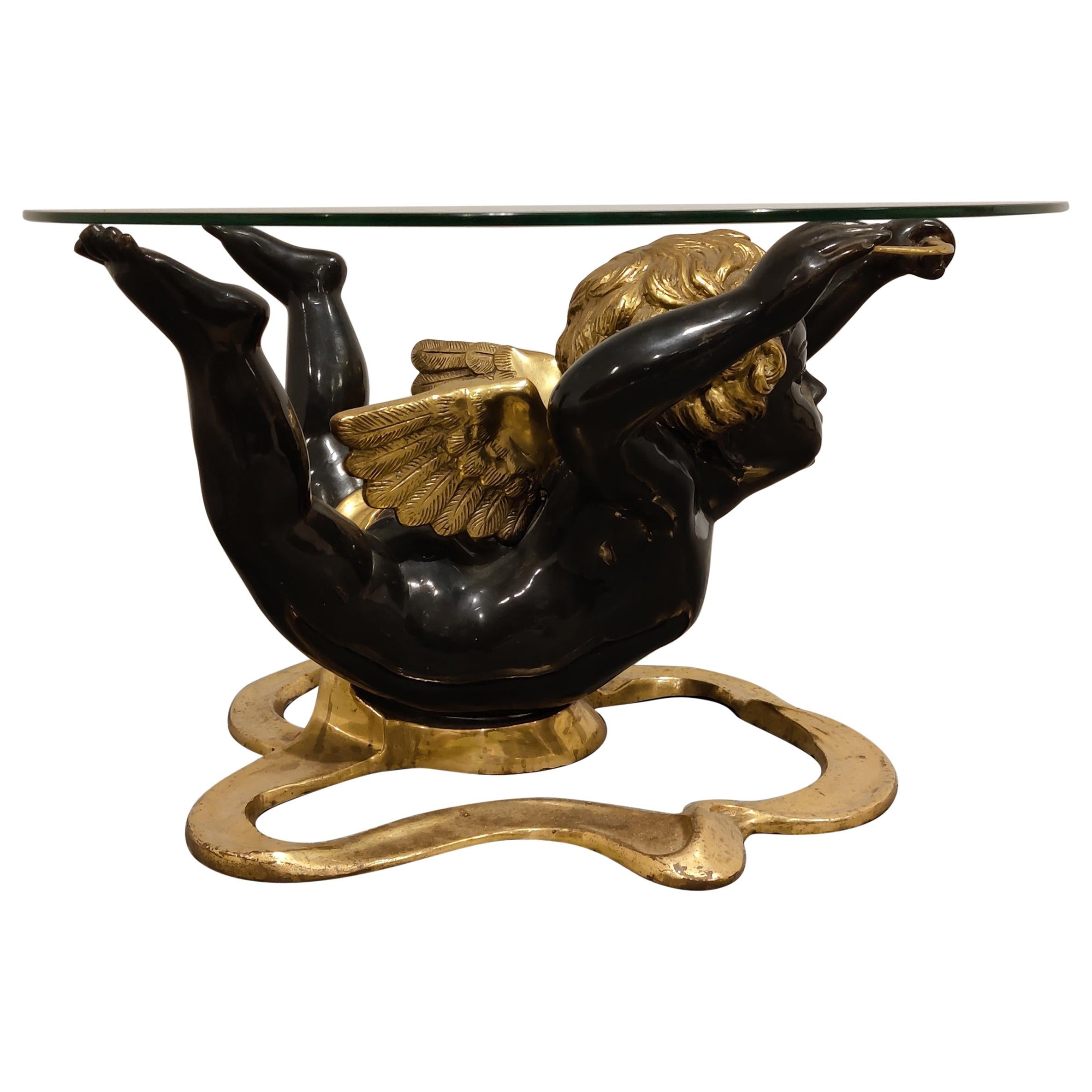 Brass Cupid Coffee Table, 1970s