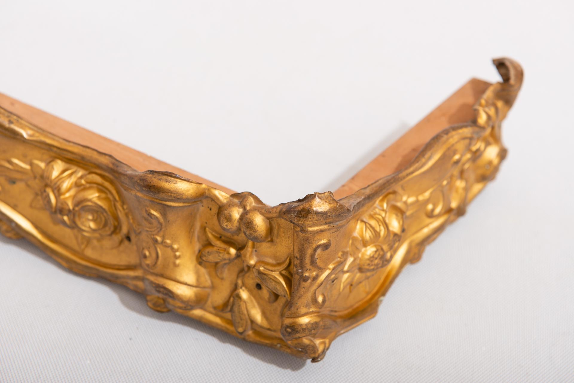 Arts and Crafts Brass Curtain Rod Antique Long Fine For Sale