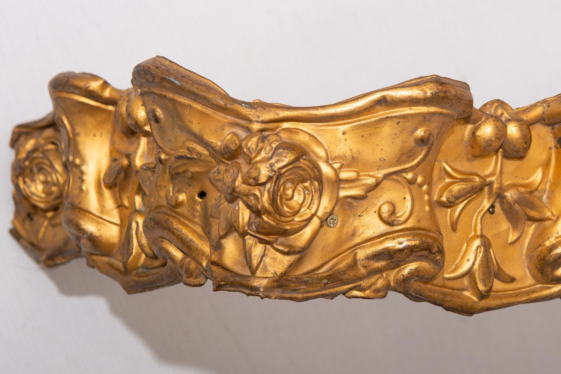 French Brass Curtain Rod Antique Long Fine For Sale