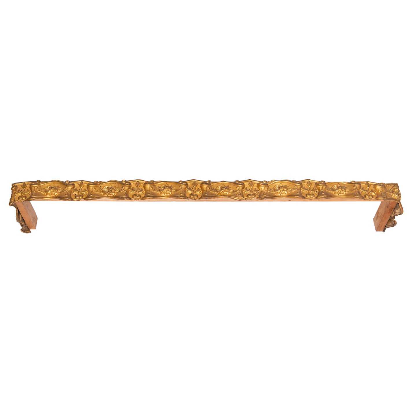 Bastone per tende in ottone antico lungo fine