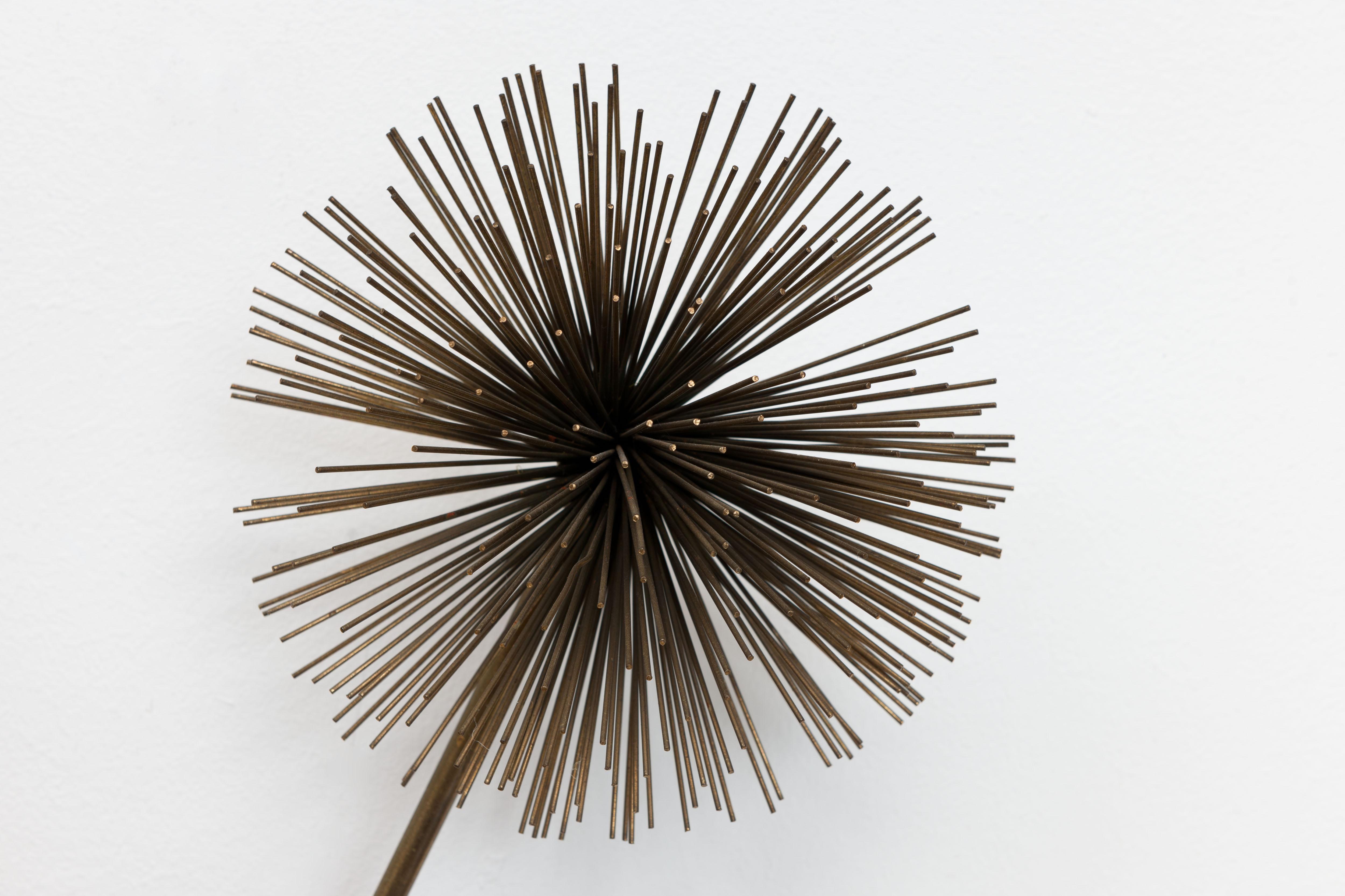 Late 20th Century Brass Curtis Jere 'Pom Pom' Wall Sculpture, Signed C. Jere, 1979