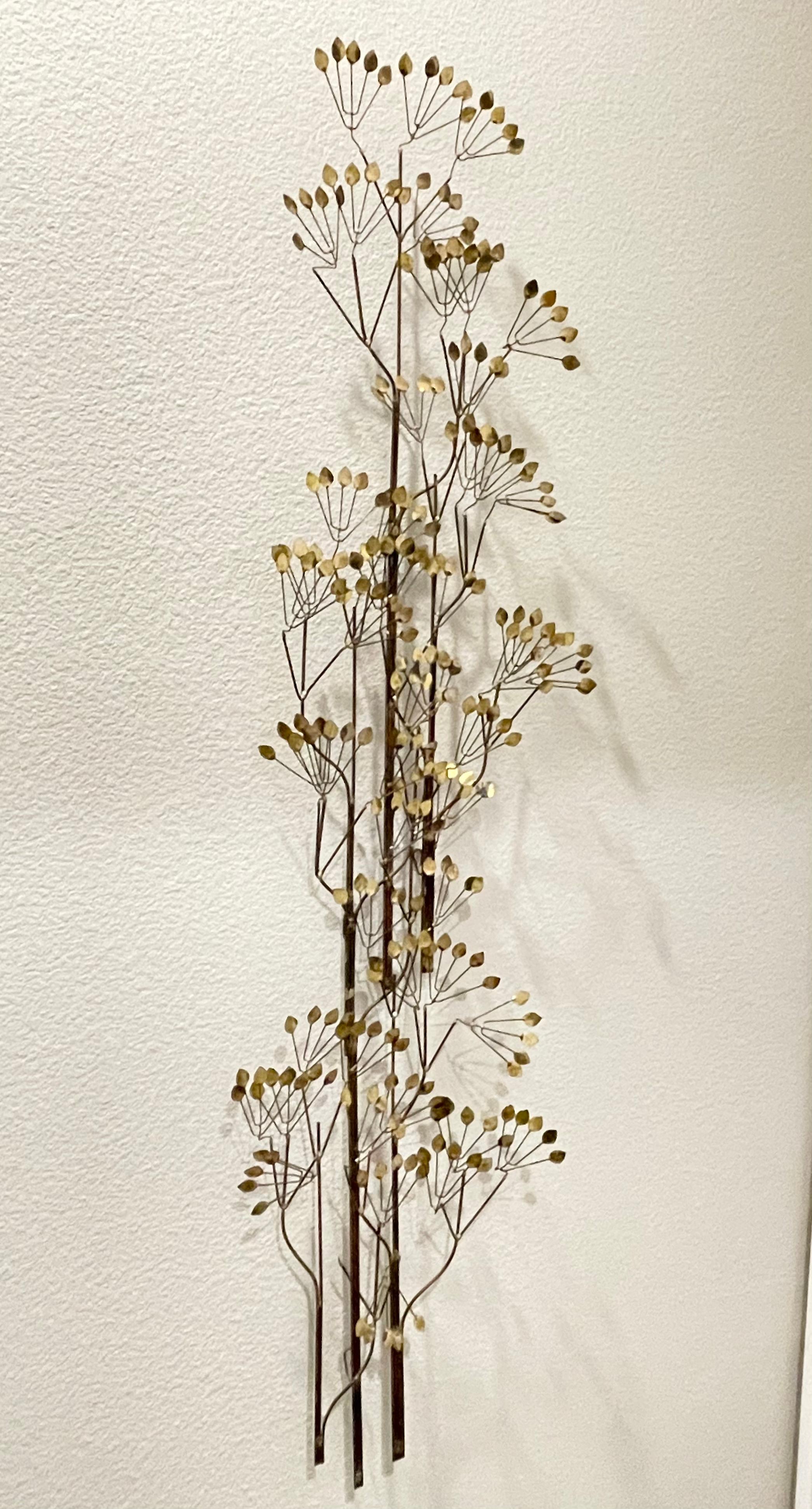 Brass Curtis Jere Tree Sculpture In Good Condition For Sale In Denton, TX