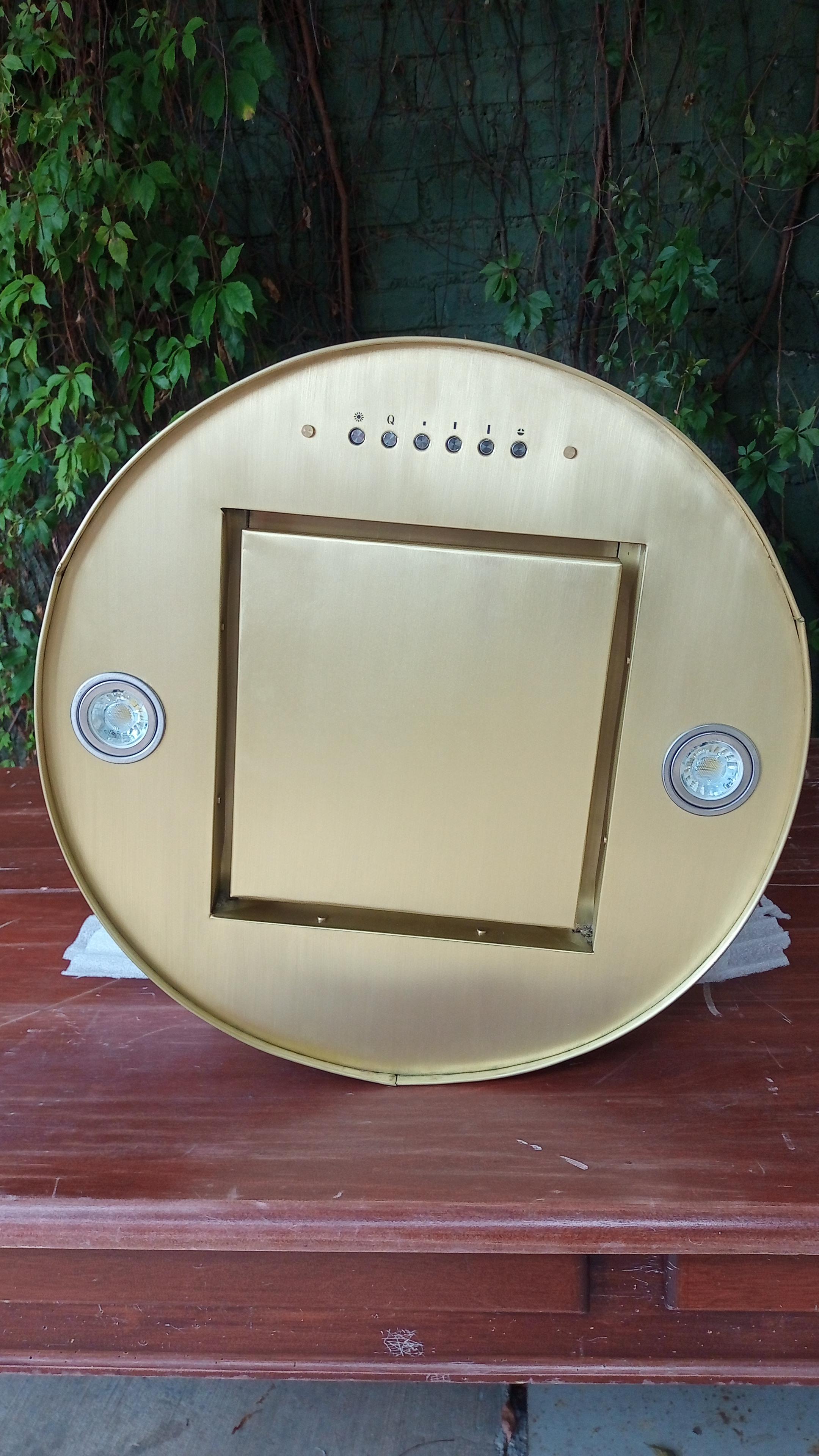 Polished Brass Cylinder Range Hood - OLIVIA 2.0 - Custom