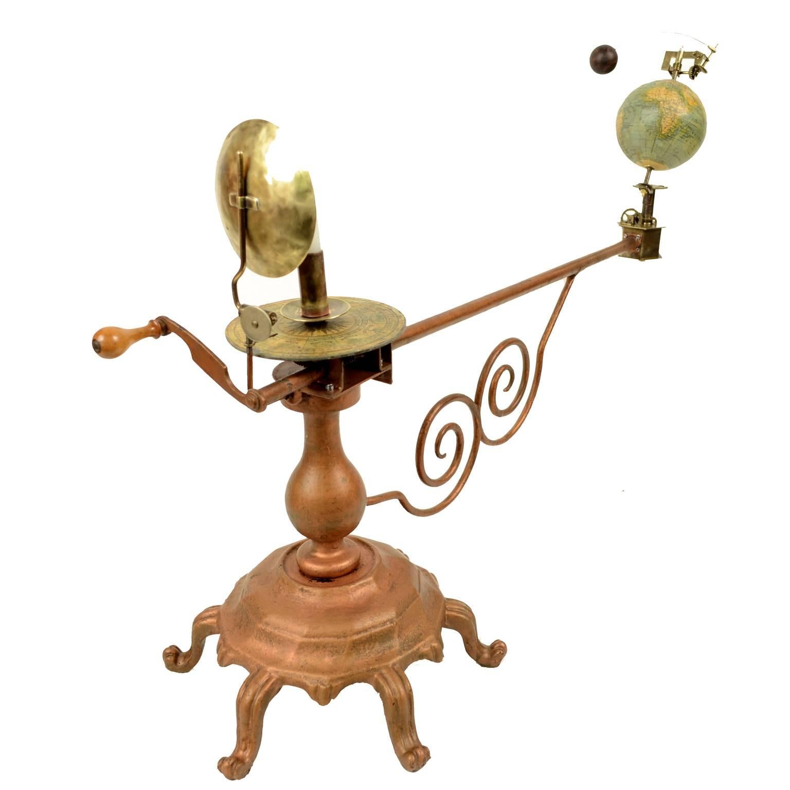 Tchèque Instruments astronomiques tchèques anciens en laiton de l'orfèvrerie, fabriqués par Jan Felkl en 1870 en vente