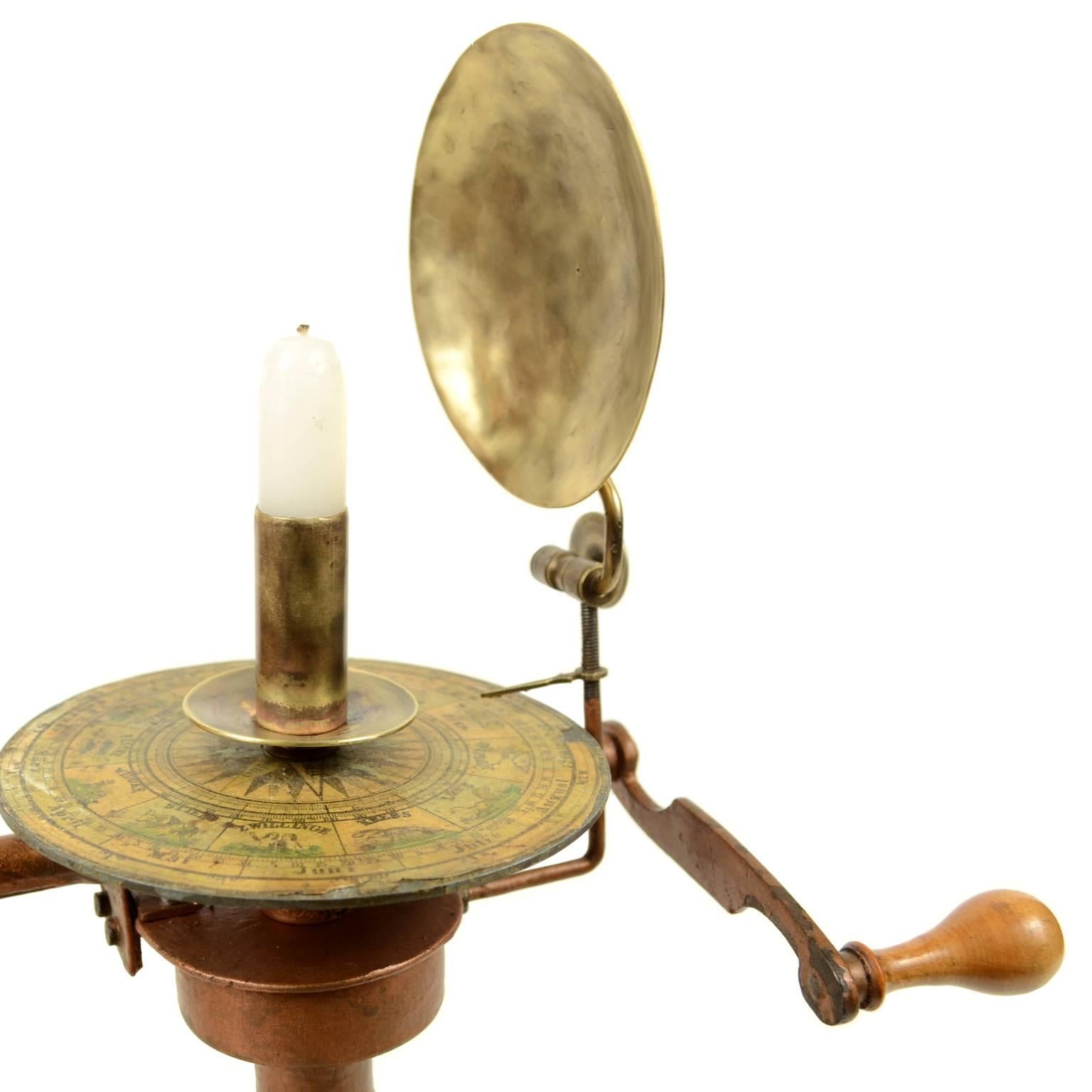 Fer Instruments astronomiques tchèques anciens en laiton de l'orfèvrerie, fabriqués par Jan Felkl en 1870 en vente
