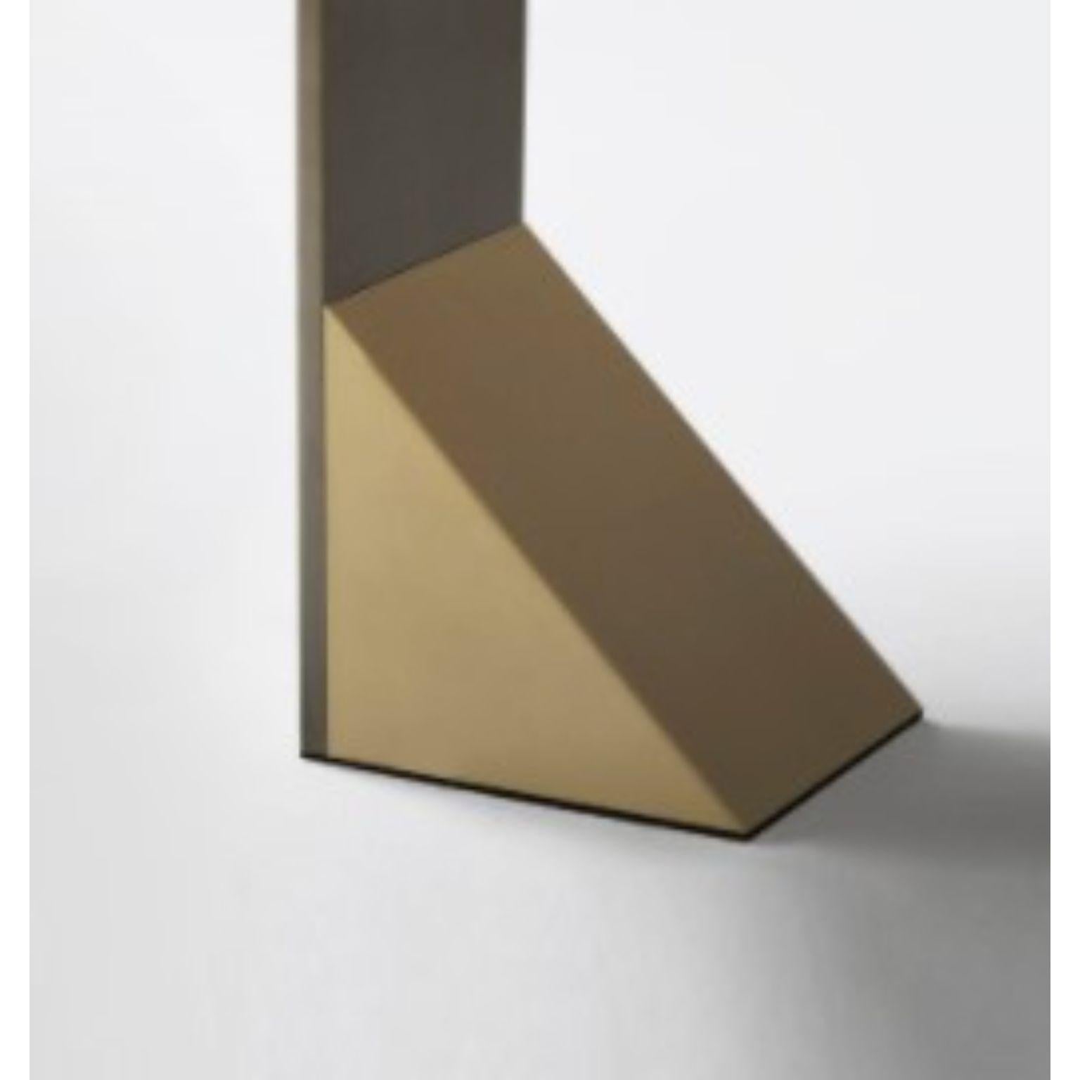 British Brass Dance of Geometry Table Lamp by Square in Circle