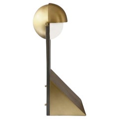 Brass Dance of Geometry Table Lamp by Square in Circle