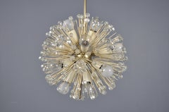 Brass Dandelion Ceiling Lamp by Emil Stejnar for Rupert Nikoll, Austria, 1950s