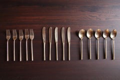 Brass Danish Design Cutlery 15 Pieces