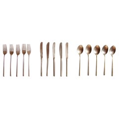 Brass Danish Design Cutlery 15 Pieces